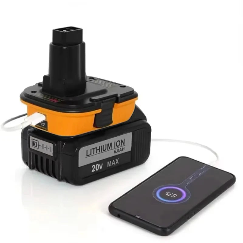 Battery Adapter DCA1820 for Dewal，18V Tools Convert for Dewal 20V Lithium Battery for Dewal 18V Battery，DC9096 DE9098 DE909