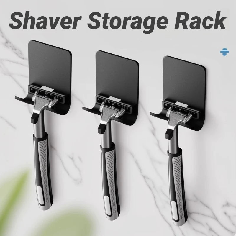 Multi Function Men Shaving Razor Holder Storage Hook Wall Shelf Bathroom Kitchen Accessories