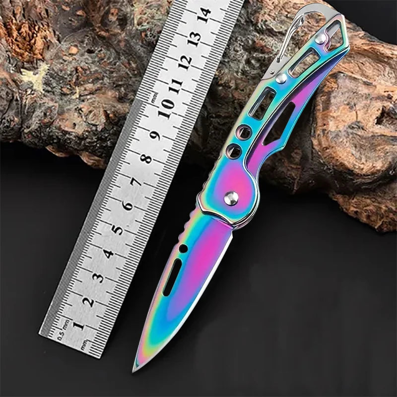 Folding Fruit Knife Stainless Steel Meat Cleaver Kitchen Knife with Non-slip Handle for Kitchen Accessories Pocket Knife