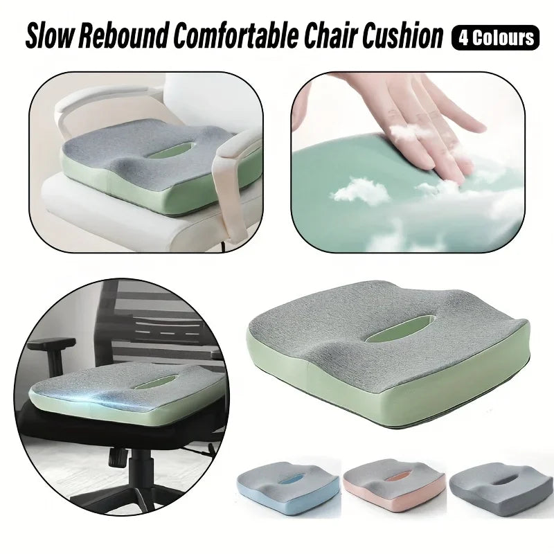 1pc 3D Lumbar Support Car Cushion, Memory Foam Ergonomic for Lower Back Pain Relief, Also for Office & Wheelchair Use