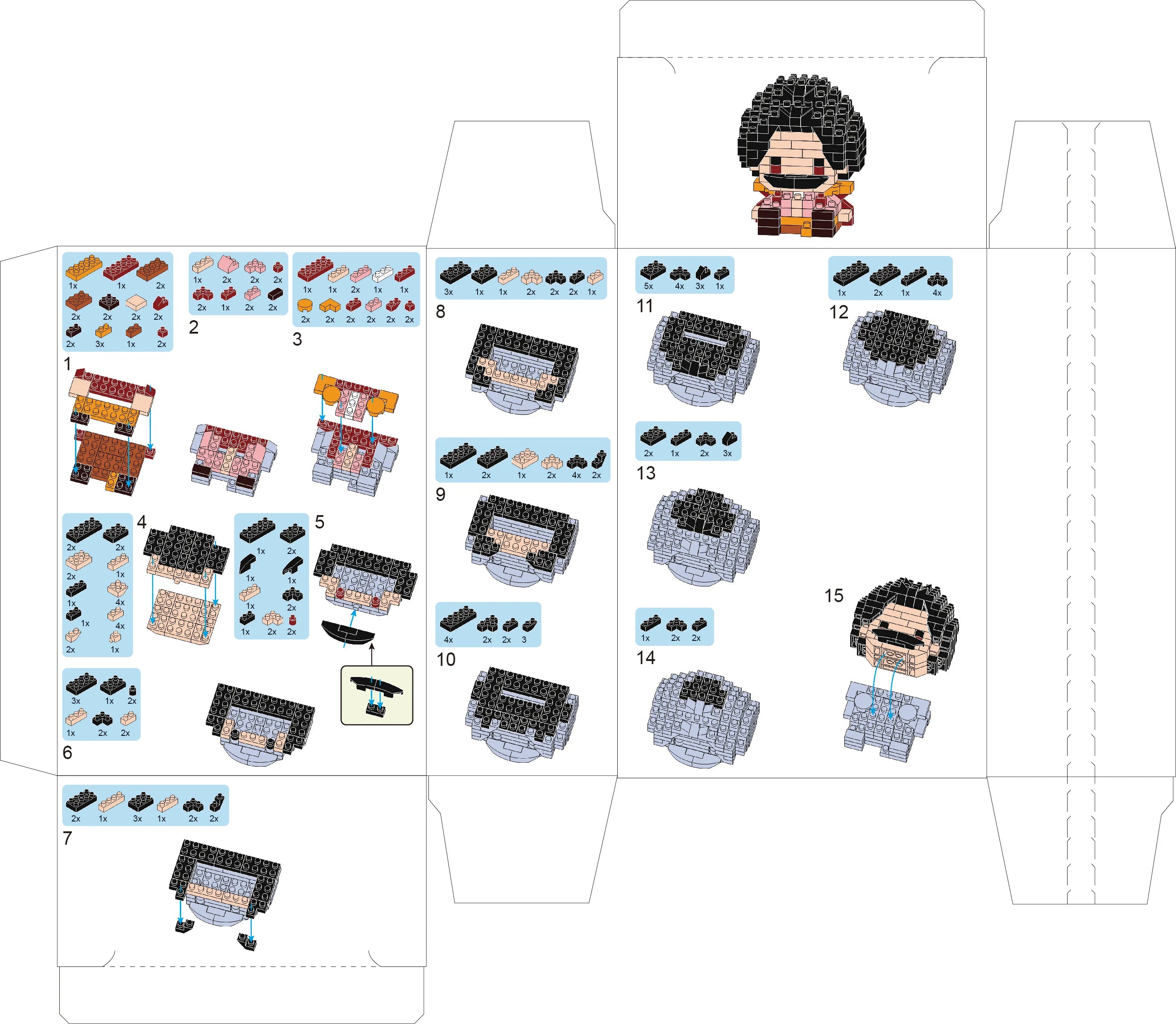 ONE PIECE Sun God Nika Luffy Micro Building Block Chopper Ace Buggy 3D Anime Model Assembly Mini Bricks Figure Toys For Gift
