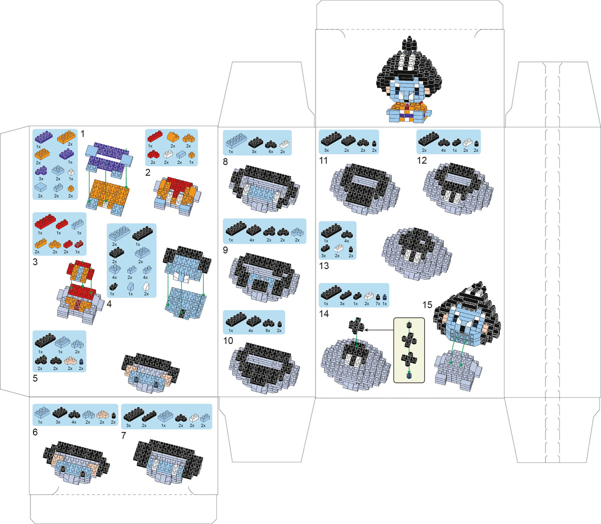 ONE PIECE Sun God Nika Luffy Micro Building Block Chopper Ace Buggy 3D Anime Model Assembly Mini Bricks Figure Toys For Gift
