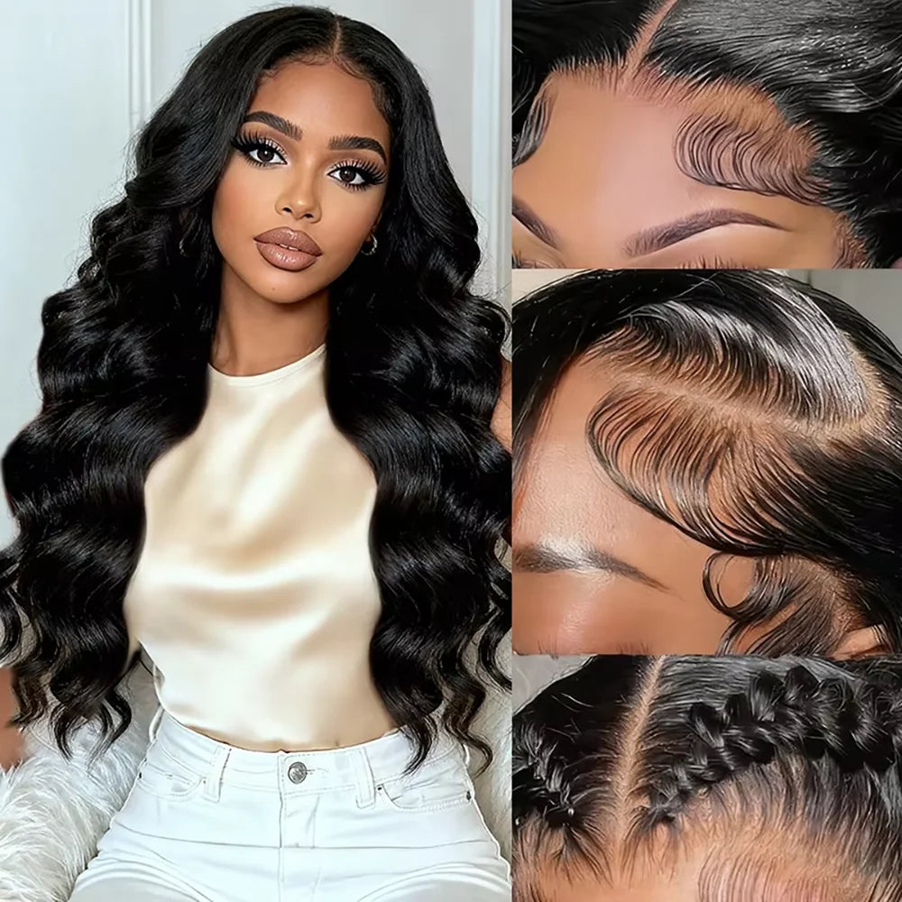 40 Inch Body Wave 13x6 HD Lace Frontal Wig Human Hair 360 Brazilian Pre Plucked Lace For Women 13x4 Lace Front Wigs 220 Density