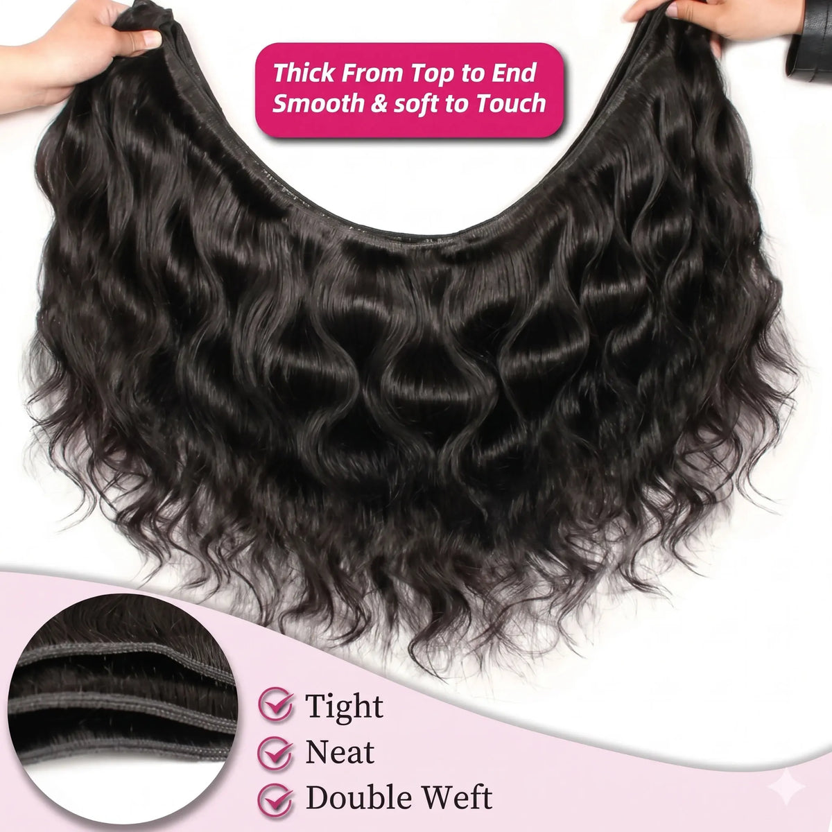 2 3 4 Pcs 14A Body Wave 100% Human Hair Bundles Brazilian Real Remy Weave Hair Unprocessed Raw Hair Bundles Extensions Natural Black