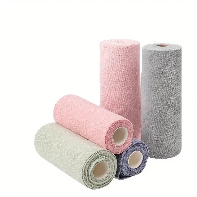 20 Sheets/Roll Microfiber Dishcloth – Multi-Functional Double-Sided Kitchen Cloth, Ideal for Utensil Cleaning, Kitchen Accessory