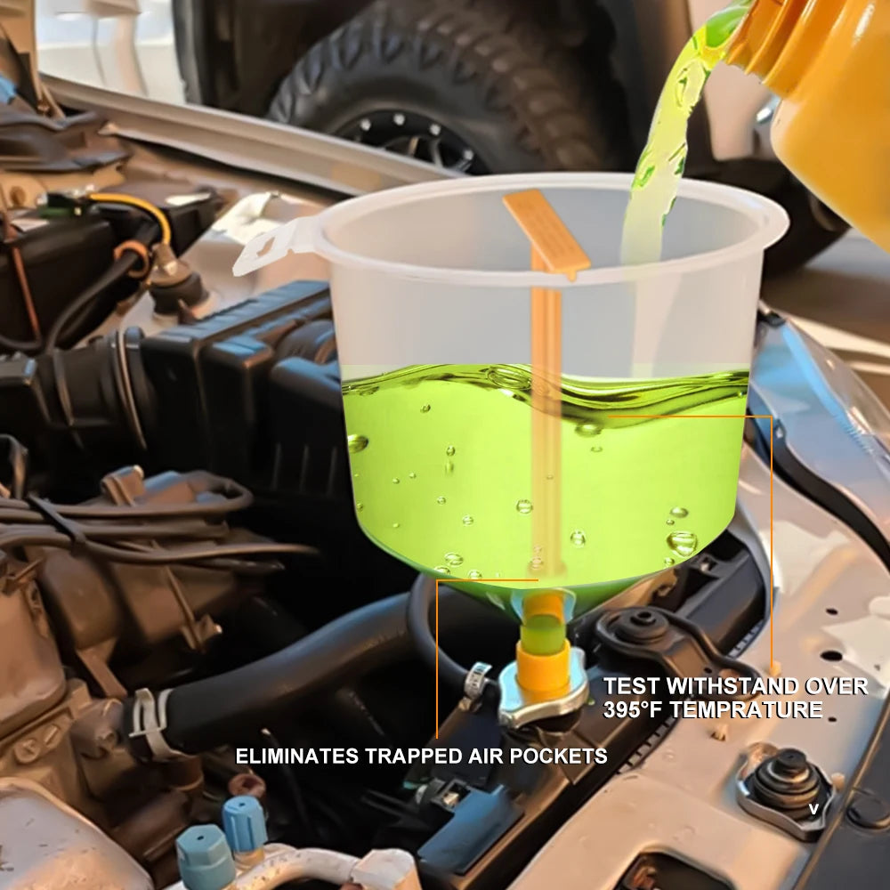 Spill Proof Coolant Filling Kit 15Pcs/Set Fit Universal Vehicles Car Accessories Plastic Filling Funnel Spout Pour Oil Tool