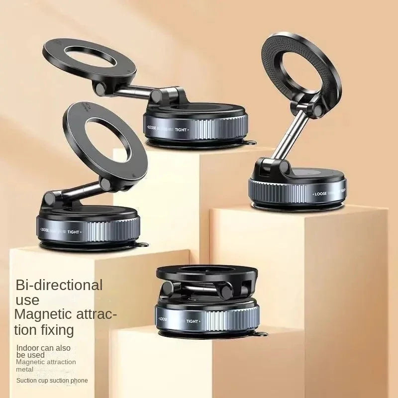 360° Rotating Vacuum Magnetic Car Phone Holder New Model Dashboard Glass Mount Multi-Scenario Automotive Navigation Stand