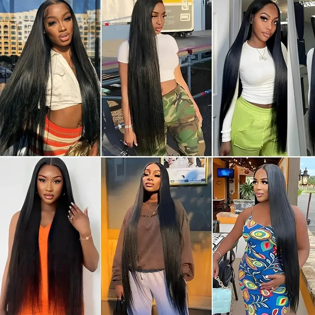 16A Straight Bundles Human Hair Brazilian Remy Weave Raw Hair 3 4 5 Pcs 100% Unprocessed Double Weft Human Hair Bundles Extensions Natural Black