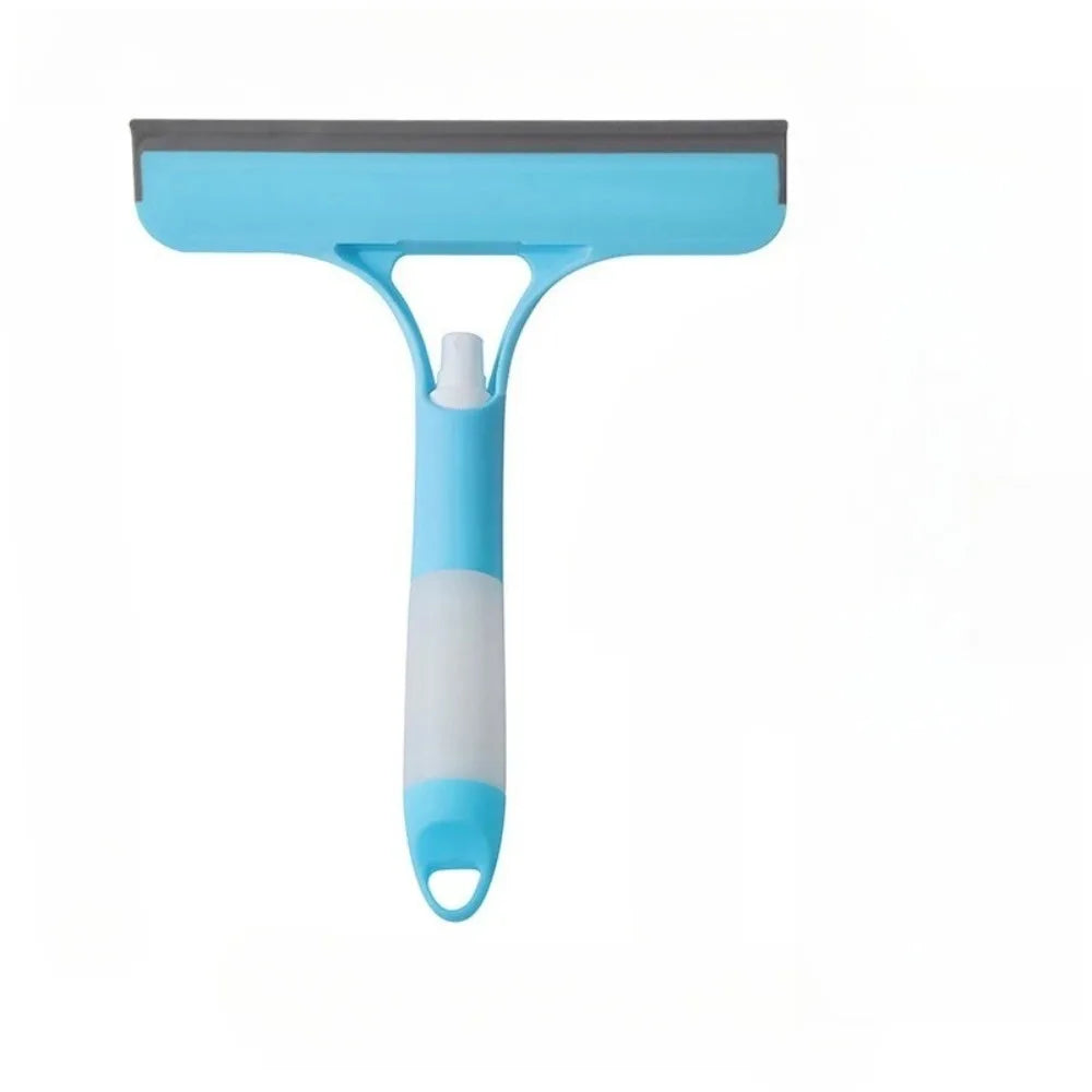 Home-use multi-functional glass cleaner, equipped with a watering can, combines three-in-one glass and window scraper functions