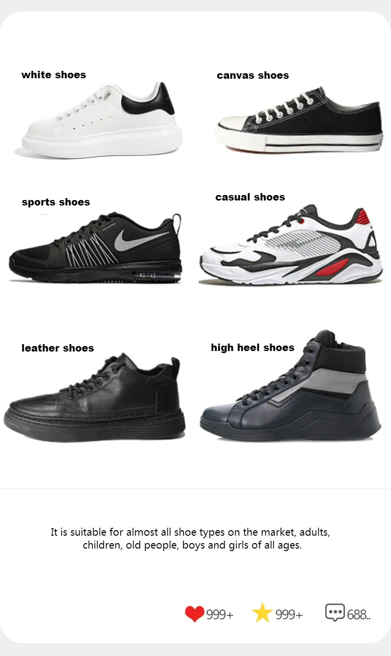 1 Pair Flat Elastic No-Tie Shoe Laces for Sneakers Tennis Shoes Quick Clip-On Shoelaces Accessories for Kids & Adults