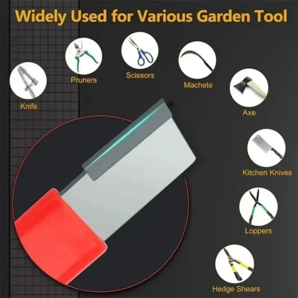 Professional Tungsten Diamond Ceramic Sharpening Stone for Kitchen Knife Scissor Garden Shears All Blades Cutting Tool Sharpener