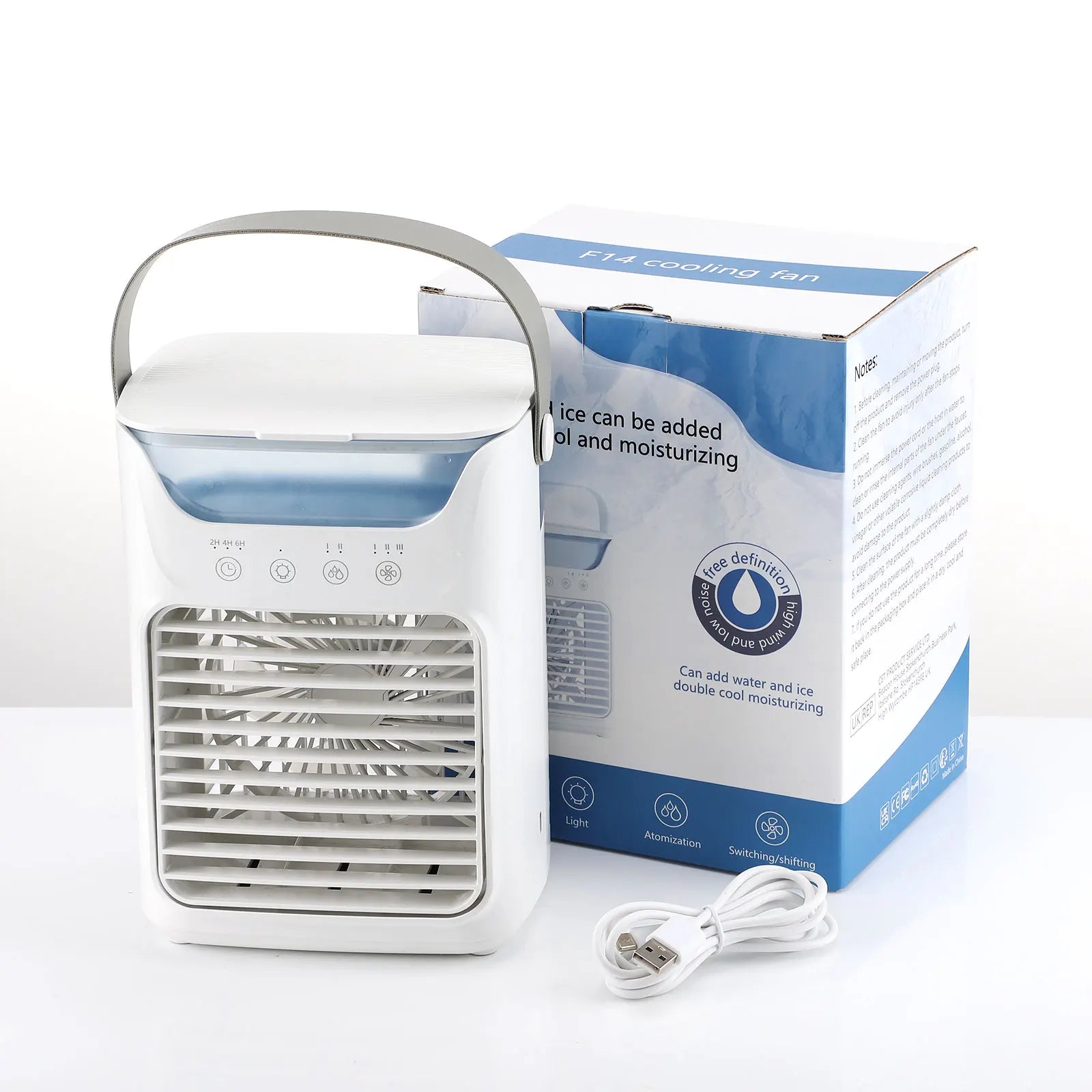 Portable Mini Desktop Air Conditioner Fan with Timer Small Room Spray Water AC for Cooling  Air Conditioning for Room