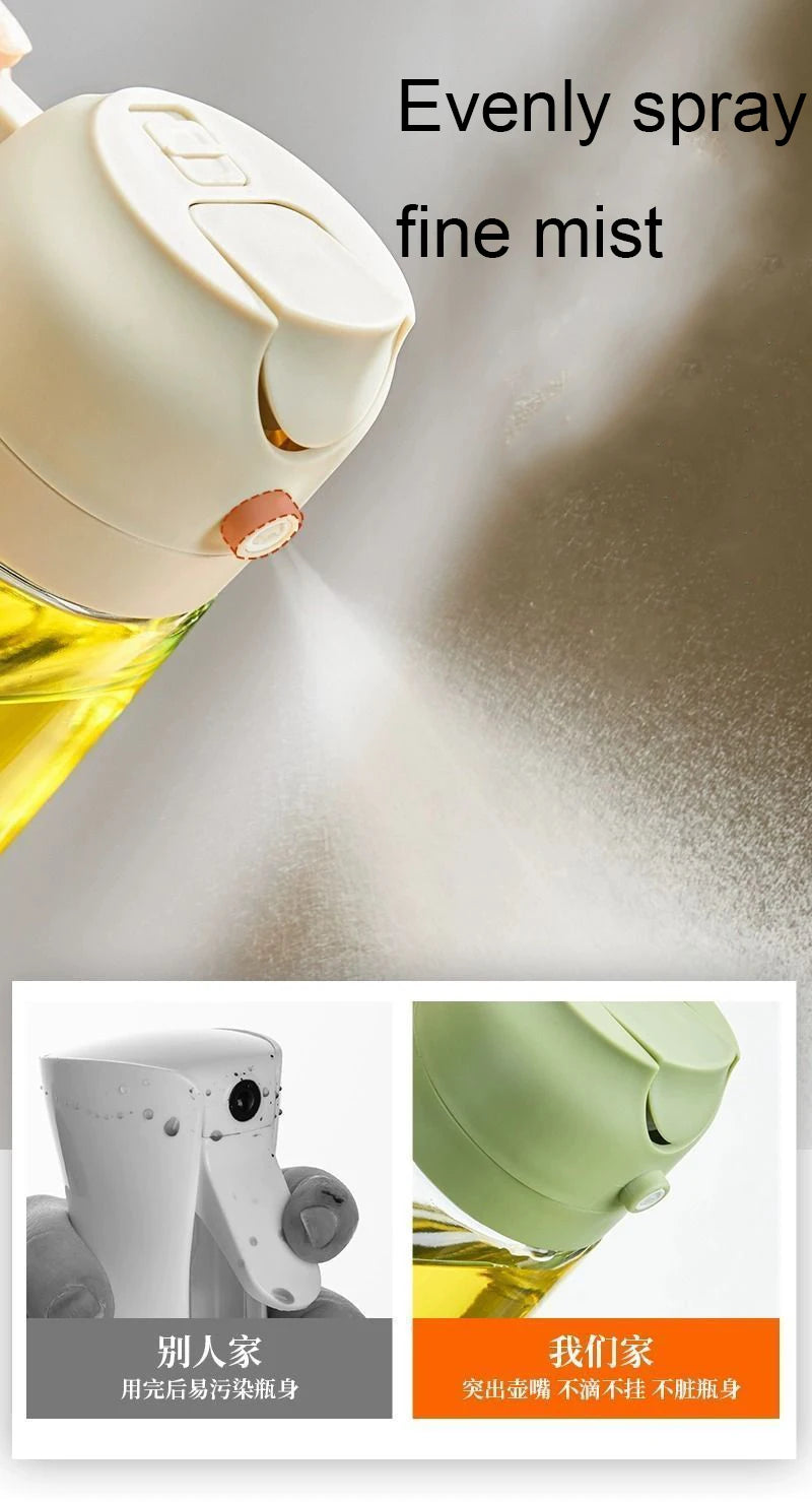 2in1 Kitchen Spray Oil Dispenser Oil Sprayer Polisher Or Only Brush Spray for Air Fryer Salad Grilling Roasting Cooking Kitchen