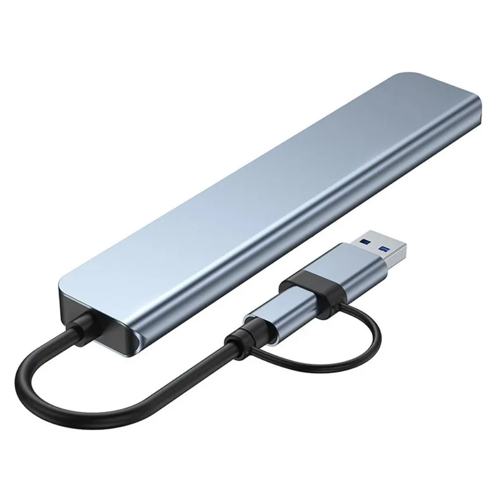8 in 2 Type C USB HUB Docking Station with 3.5mm Audio Jack for Micro SD Card Reader MacBook Laptop Tablet Phone Disk Converter