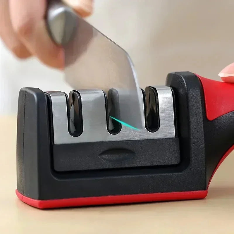 4-Segment Knife Sharpener Knife Sharpeners for Kitchen Knives Stainless Steel Three-Purpose Sharpening Stone for Kitchen Tools