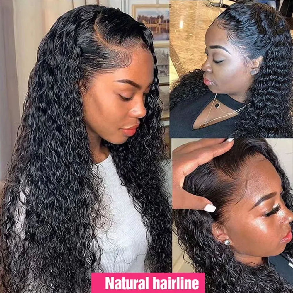 HD Transparent Lace Front Human Hair Wigs Jerry Curly Wig Lace Closure Wigs Human Hair Wig 13x4 13x6 Frontal Wigs