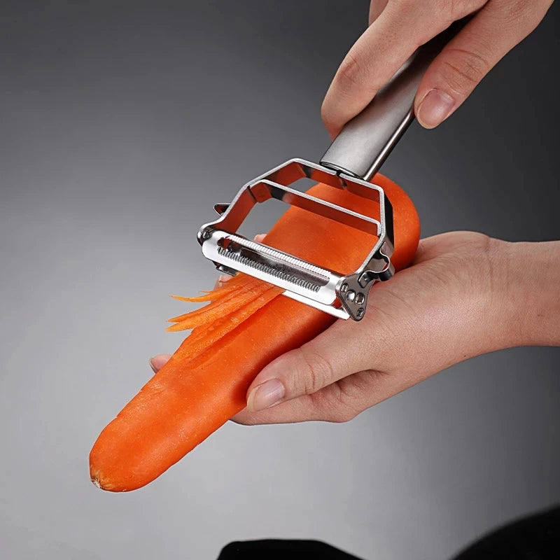 Kitchen Vegetable Peeler Stainless Steel Melon Planer Double-Head Peeler Household Multiple-Function Fruit And Vegetable Peeler