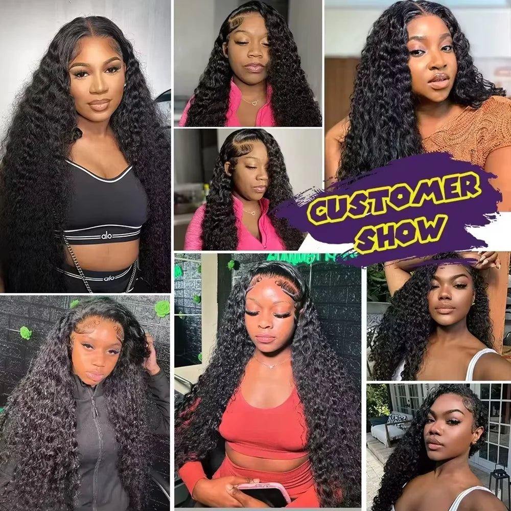 Burmese Curly Bundles Human Hair 30 34 40 Inch Deep Wave Raw Hair Bundles Unprocessed Double Weft Hair Extensions Weave