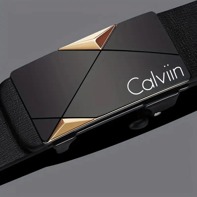 Stylish Men's PU Leather Belt - Fashion Belts for Daily Life, Leisure, Party, Festival, Work, and Business Automatic Buckle