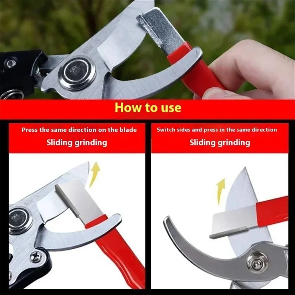 Professional Tungsten Diamond Ceramic Sharpening Stone for Kitchen Knife Scissor Garden Shears All Blades Cutting Tool Sharpener