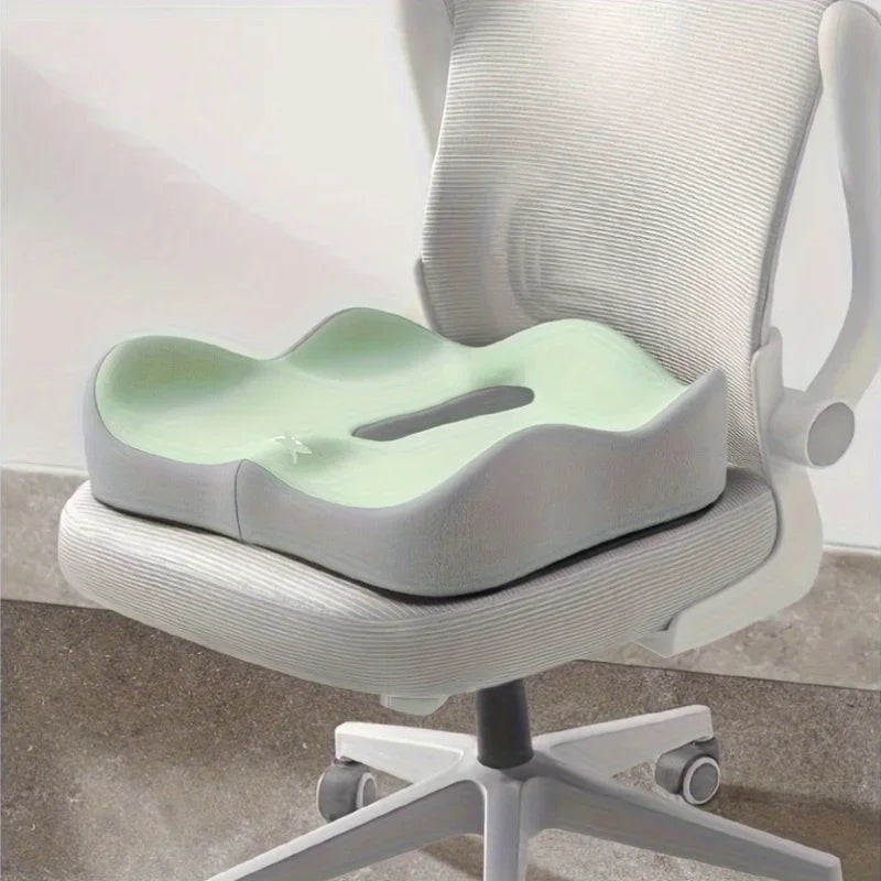 1pc 3D Lumbar Support Car Cushion, Memory Foam Ergonomic for Lower Back Pain Relief, Also for Office & Wheelchair Use