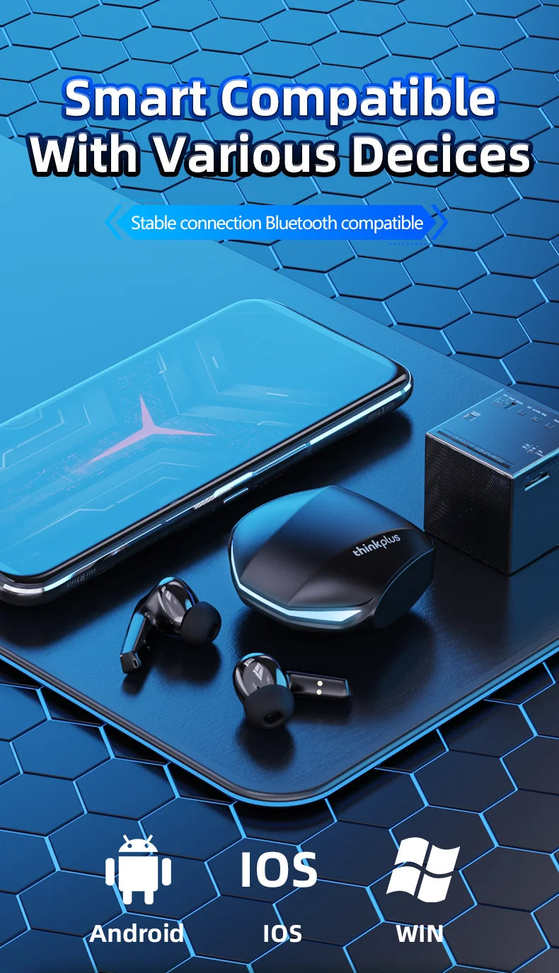 Lenovo GM2 Pro TWS Wireless HIFI Stereo Headset Low Latency Headphones Gaming Music Dual Mode Earbuds Music Sport Headset