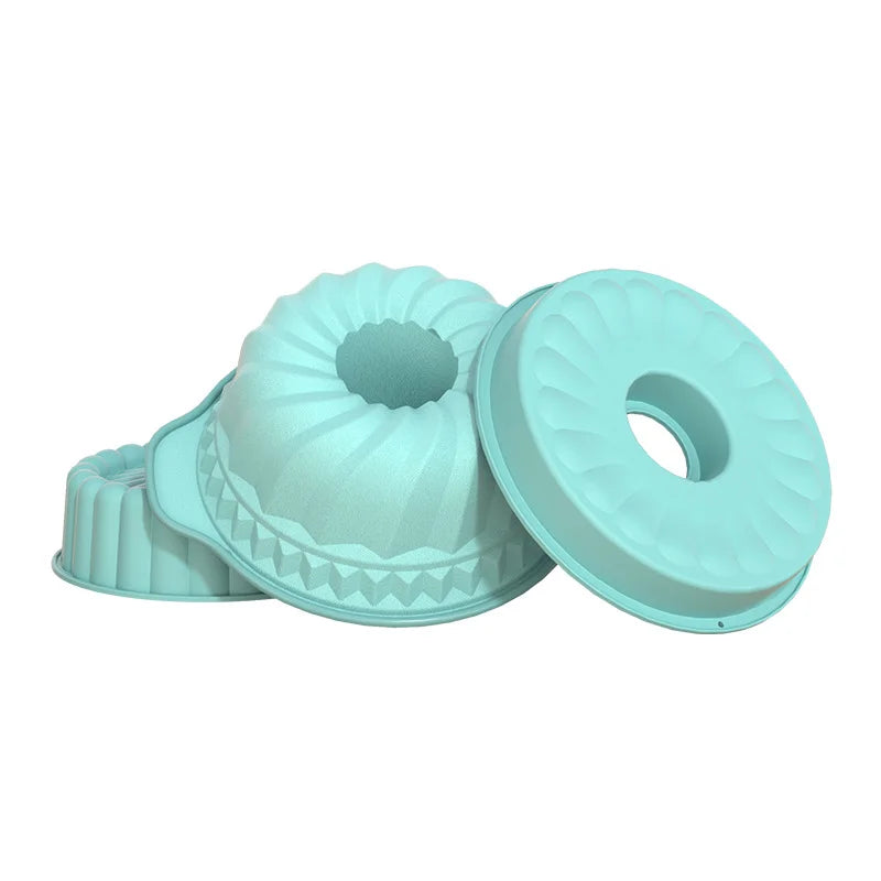 9-inch silicone chiffon cake mold, cylindrical, round, high-temperature resistant DIY mold, baking tool, dessert