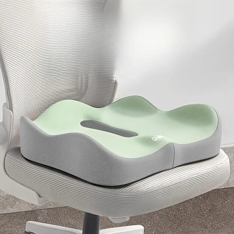 1pc 3D Lumbar Support Car Cushion, Memory Foam Ergonomic for Lower Back Pain Relief, Also for Office & Wheelchair Use