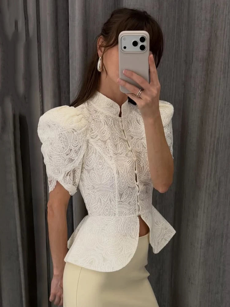 Solid Color Jacquard Glossy Satin Tops Women Chic Stand Collar Single Breasted Slim Fit Short Coats 2026 Lady Daily Outwear New