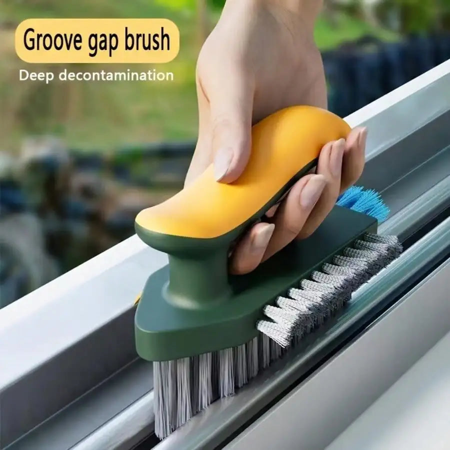4-In-1 Grout And Corner Scrubber Brush With Scraper Tool, For Cleaning Tile, Grout, Kitchen, Bathroom, Sink, Floor, Shower, Bathtub