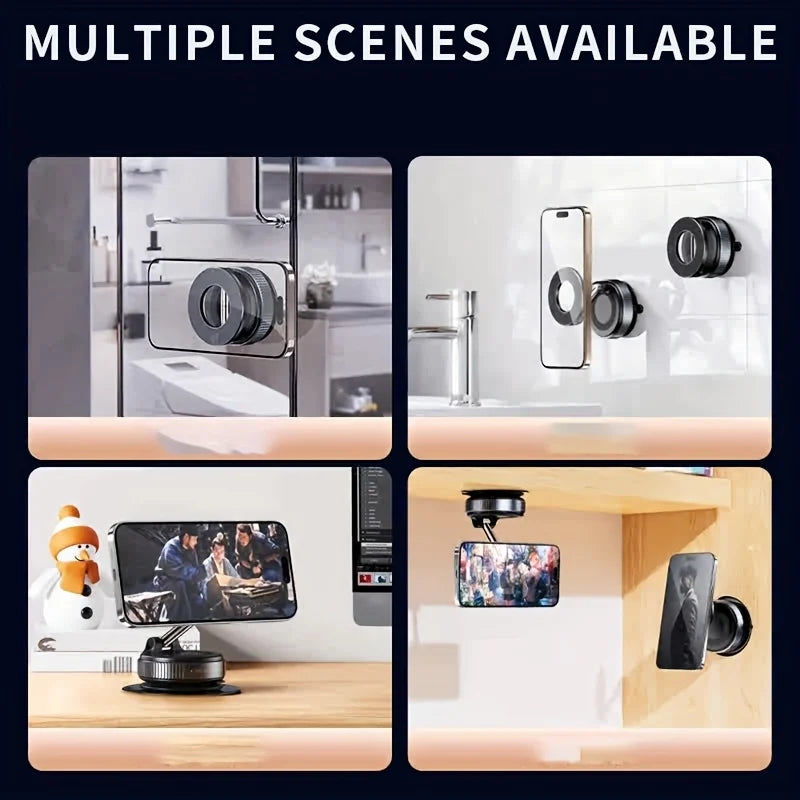 360° Rotating Vacuum Magnetic Car Phone Holder New Model Dashboard Glass Mount Multi-Scenario Automotive Navigation Stand