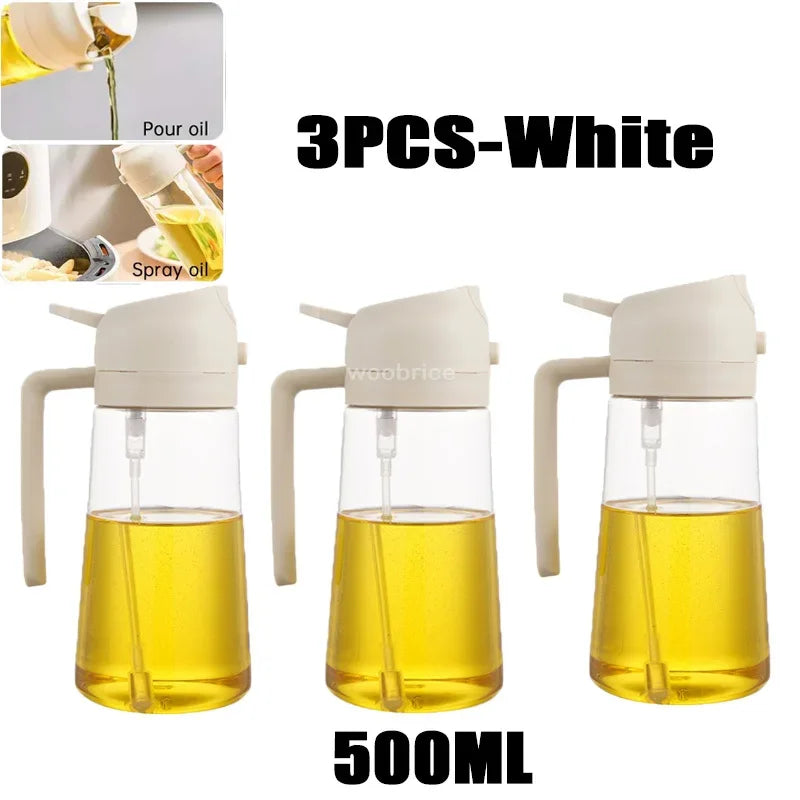 2in1 Kitchen Spray Oil Dispenser Oil Sprayer Polisher Or Only Brush Spray for Air Fryer Salad Grilling Roasting Cooking Kitchen