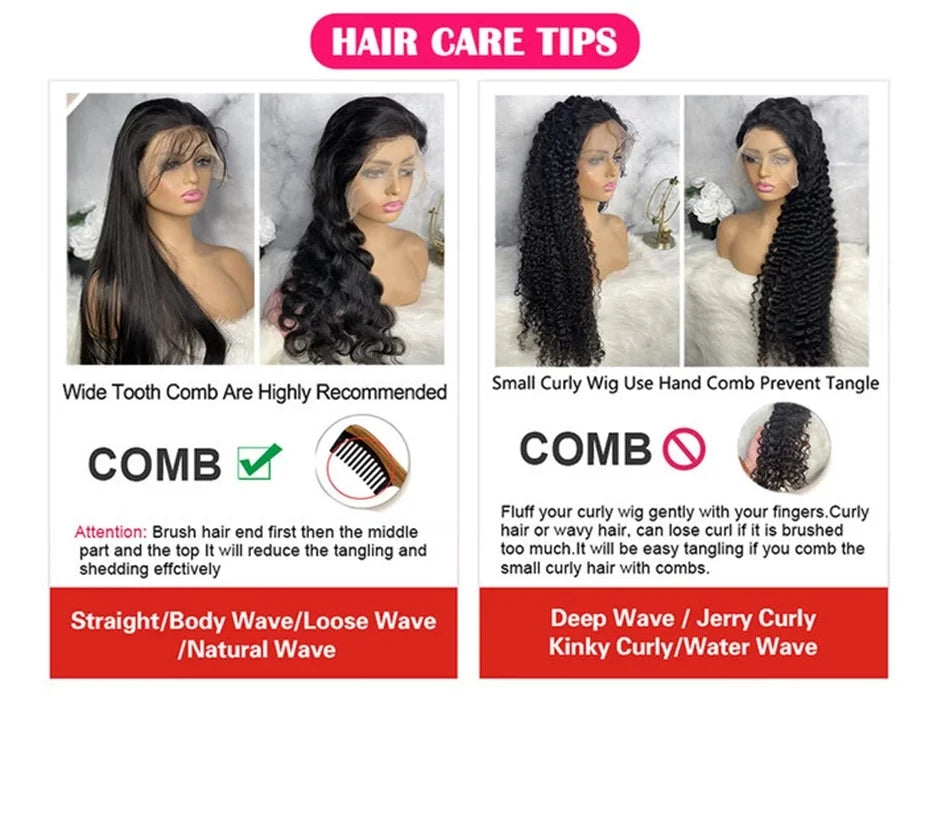 250% Density 40 Inch Body Wave Human Hair Wig Brazilian Pre Plucked 13x4 13x6 HD Transparent Lace Frontal  Wigs For Black Women