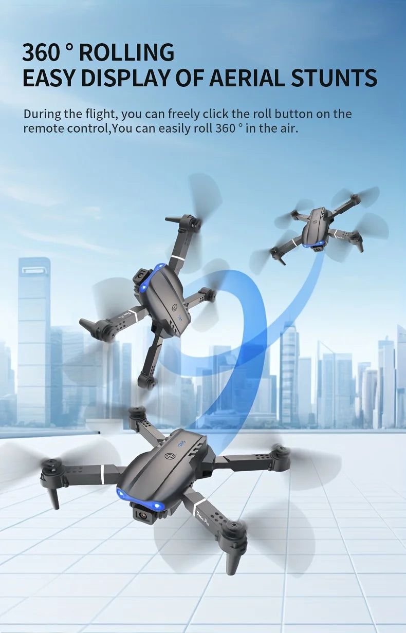 2026 New E99 PRO MAX Foldable Drone with Dual HD Camera, HD Screen Remote Control, 40min Flight Time with Extra Batteries, One Key Return Home, LED Lights, USB Charging, Easy to Fly for Beginners Adults, Ideal Christmas Holid