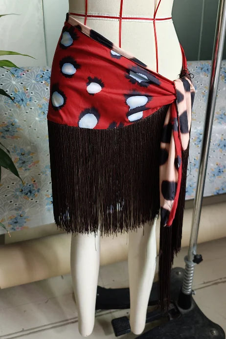 Sexy Printed With Detachable Scarf Women's Shirt Dress Lapel Collar Full Sleeve Button Mini Dresses 2026 Summer Chic Female Robe