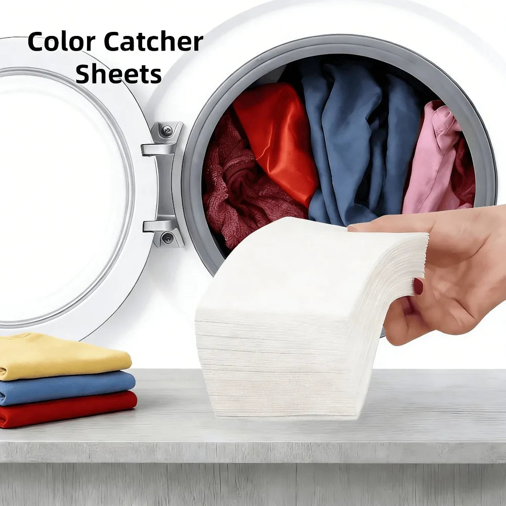 Color Catcher Sheets Anti Color Run Laundry Sheets Strong Absorption Honeycomb Disposable Mixed Washing Prevent Clothes Staining