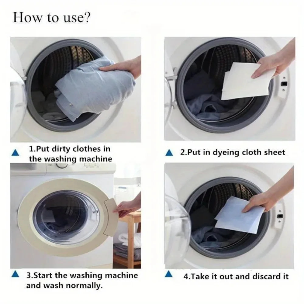 Color Catcher Sheets Anti Color Run Laundry Sheets Strong Absorption Honeycomb Disposable Mixed Washing Prevent Clothes Staining