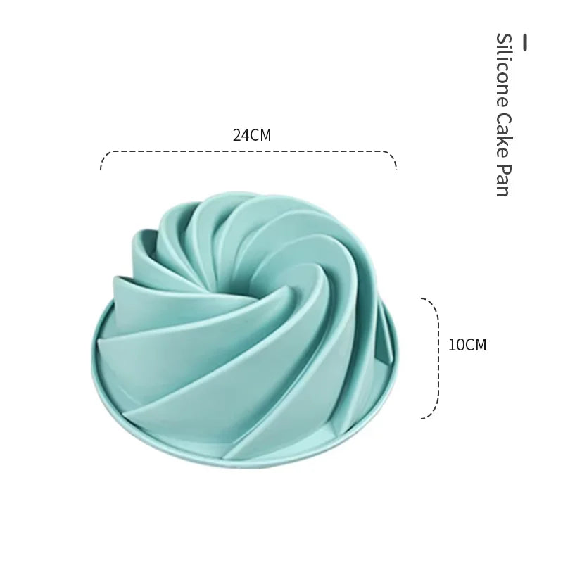 9-inch silicone chiffon cake mold, cylindrical, round, high-temperature resistant DIY mold, baking tool, dessert