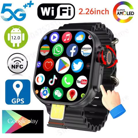 VP29 Smartwatch 5G Android 64GB Storage 4G/5G LTE Sim Card GPS WIFI 2.29 inch 4
