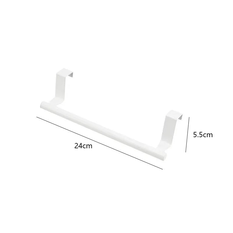 Non Perforated Stainless Steel Towel Rack, Towel Pole, Bathroom Single Pole Towel Rack, Cabinet Door Pendant, Storage Rack