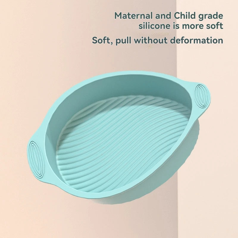 9-inch silicone chiffon cake mold, cylindrical, round, high-temperature resistant DIY mold, baking tool, dessert
