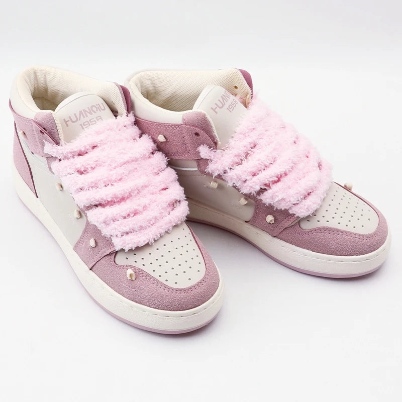 Fashion round plush laces Quality 1cm wide Sneakers Flats Casual laces Shoe accessories 80 /100 /120 /140 /160 Laces 1Pair