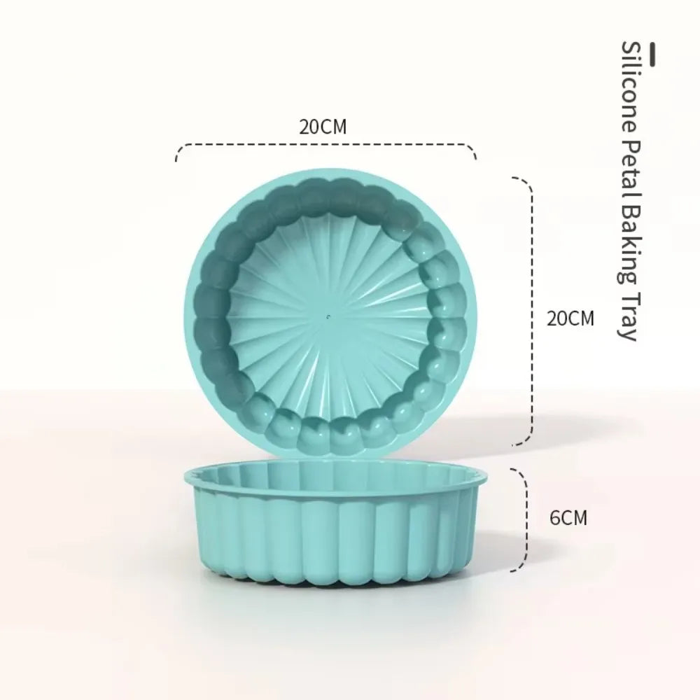 9-inch silicone chiffon cake mold, cylindrical, round, high-temperature resistant DIY mold, baking tool, dessert