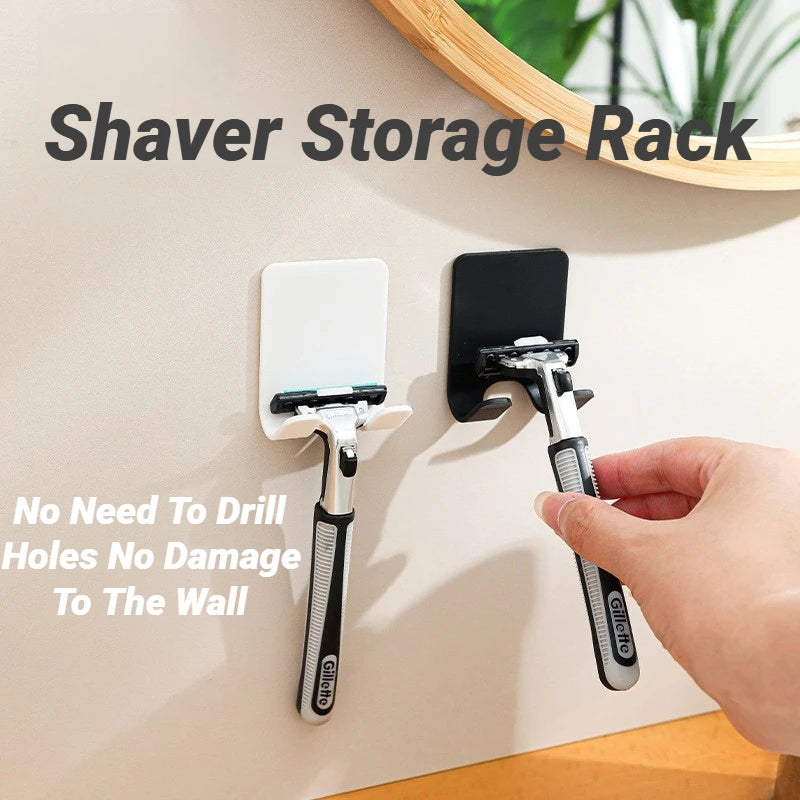 Multi Function Men Shaving Razor Holder Storage Hook Wall Shelf Bathroom Kitchen Accessories