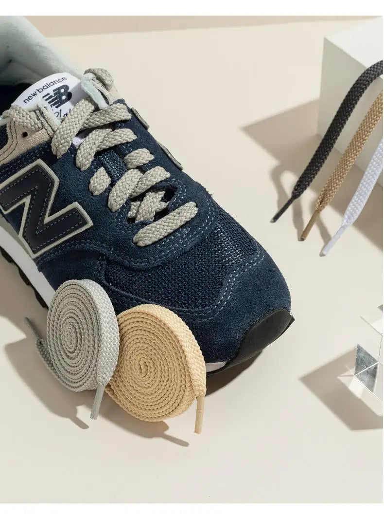 1Pair New Flat Classic Shoelaces for Sneakers Casual Shoe laces White Black Sports Shoelace Shoes Balanc String Shoe Accessories