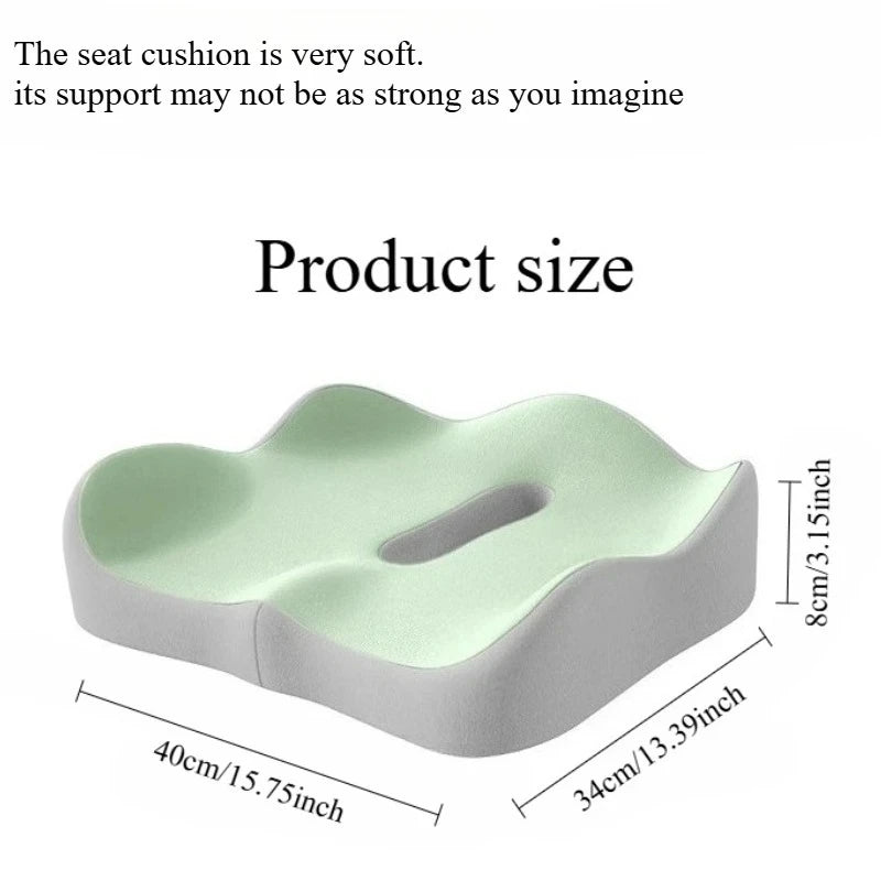 1pc 3D Lumbar Support Car Cushion, Memory Foam Ergonomic for Lower Back Pain Relief, Also for Office & Wheelchair Use