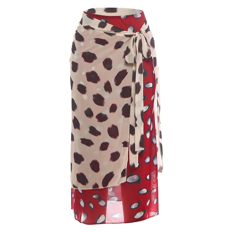 Sexy Printed With Detachable Scarf Women's Shirt Dress Lapel Collar Full Sleeve Button Mini Dresses 2026 Summer Chic Female Robe