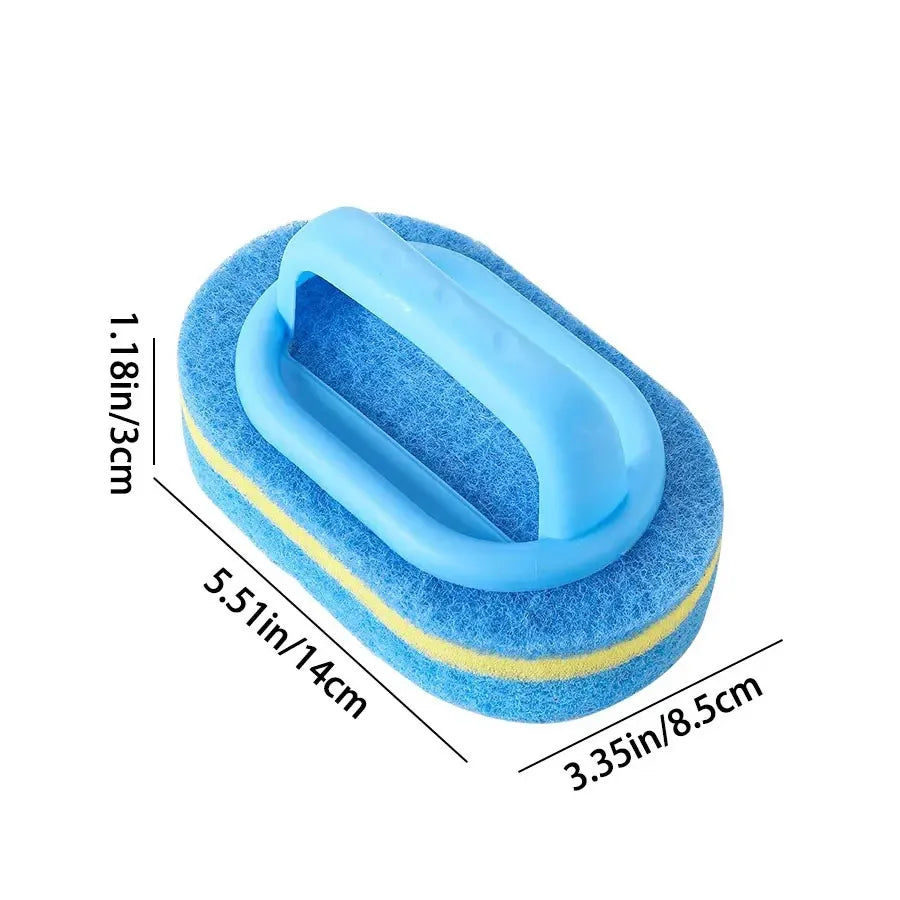 1PC Kitchen Cleaning Brush with Handle - Pot Washing High-Density Thick Scouring Pad Ceramic Tile Wall Cleaning Brush