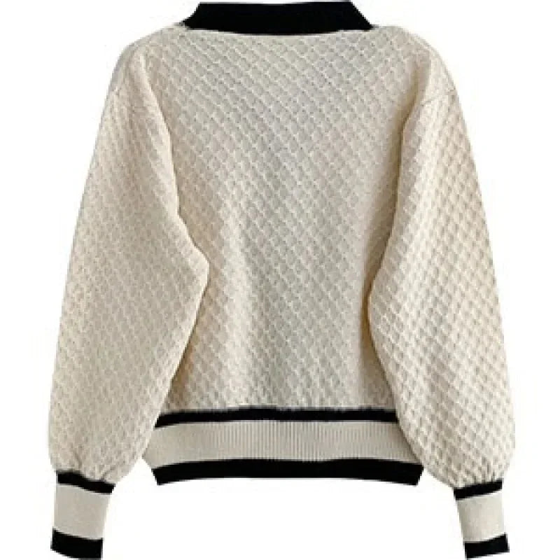 AOSSVIAO Korean Fashion New Loose Long-sleeved Knit Women's Sweater 2026 Autumn Winter Outwear Cardigan