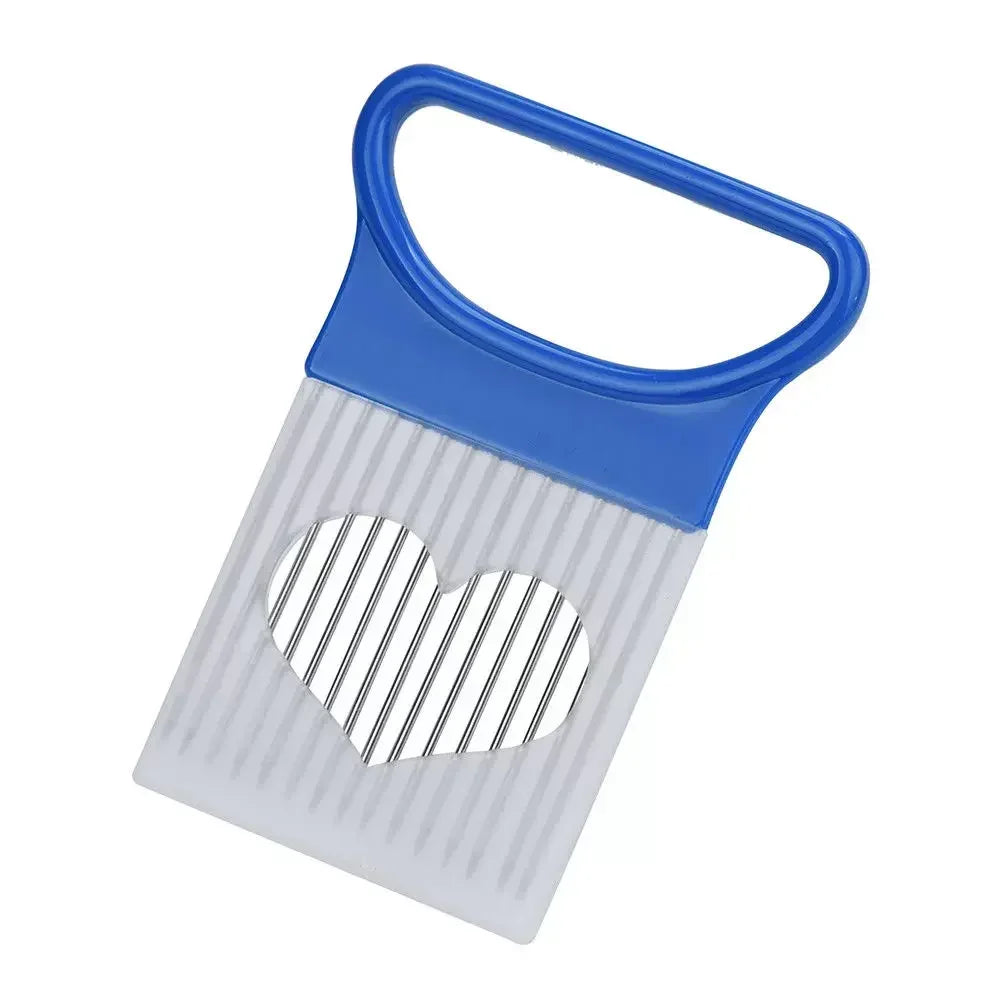 Effortlessly Slice Onions with this 1pc Colorful Onion Slicer Kitchen stainless steel potato chip onion holder